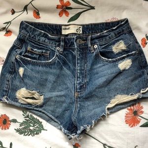 Distressed Denim Shorts